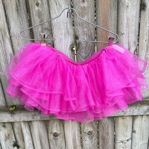 FREE w/purchase Pink Tulle Layered Tutu Skirt costume dress up dance Adult M L